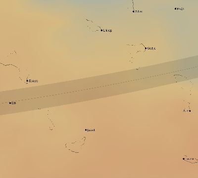 Map of the average cloud coverage across Marshall Islands for the solar eclipse of 02/18/2110