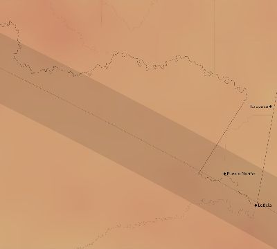 Map of the average cloud coverage across Colombia for the solar eclipse of 08/15/2110
