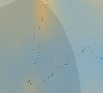 Map of the average cloud coverage across Laos for the solar eclipse of 12/08/2113