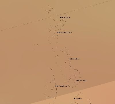 Map of the average cloud coverage across Maldives for the solar eclipse of 12/08/2113
