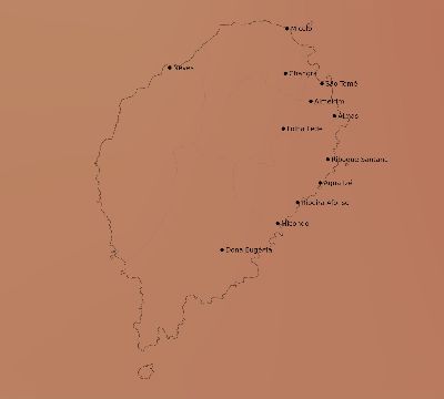 Map of the average cloud coverage across São Tomé and Príncipe for the solar eclipse of 11/27/2114