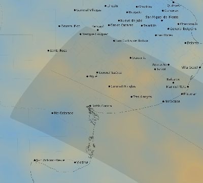 Map of the average cloud coverage across Argentina for the solar eclipse of 11/16/2115