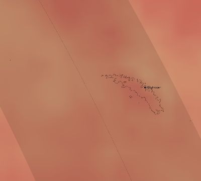 Map of the average cloud coverage across South Georgia for the solar eclipse of 11/16/2115