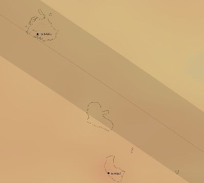 Map of the average cloud coverage across Vanuatu for the solar eclipse of 07/04/2122