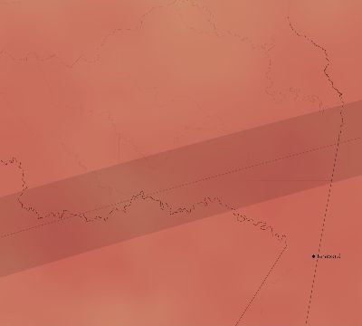 Map of the average cloud coverage across Colombia for the solar eclipse of 02/18/2129