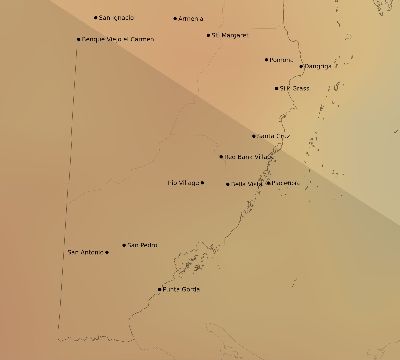 Map of the average cloud coverage across Belize for the solar eclipse of 12/19/2131