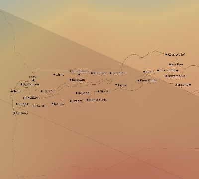 Map of the average cloud coverage across Gambia for the solar eclipse of 06/13/2132