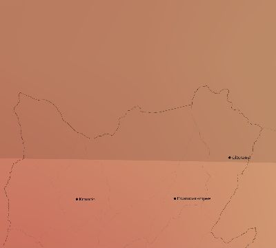 Map of the average cloud coverage across Burundi for the solar eclipse of 04/13/2135