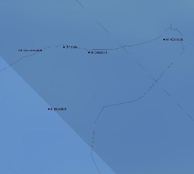 Map of the average cloud coverage across Syria for the solar eclipse of 10/07/2135