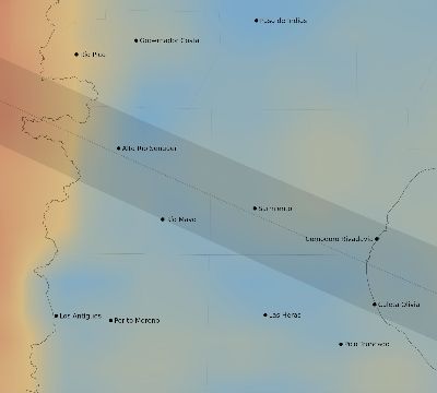 Map of the average cloud coverage across Argentina for the solar eclipse of 01/30/2139