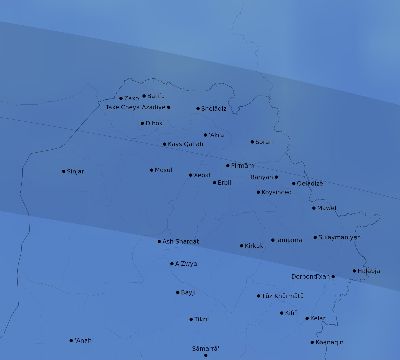 Map of the average cloud coverage across Iraq for the solar eclipse of 08/26/2147