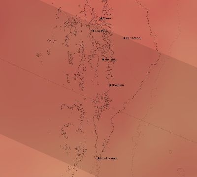 Map of the average cloud coverage across Myanmar for the solar eclipse of 08/26/2147