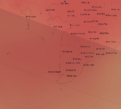 Map of the average cloud coverage across Vietnam for the solar eclipse of 08/26/2147