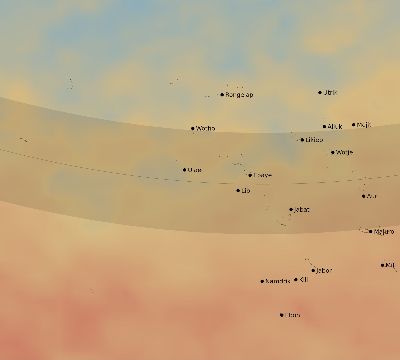 Map of the average cloud coverage across Marshall Islands for the solar eclipse of 12/30/2149