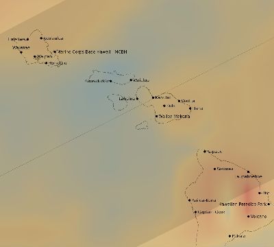 Map of the average cloud coverage across United States for the solar eclipse of 12/30/2149