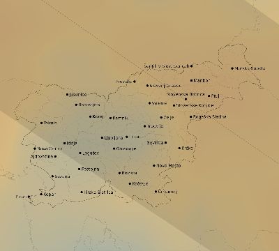 Map of the average cloud coverage across Slovenia for the solar eclipse of 06/14/2151