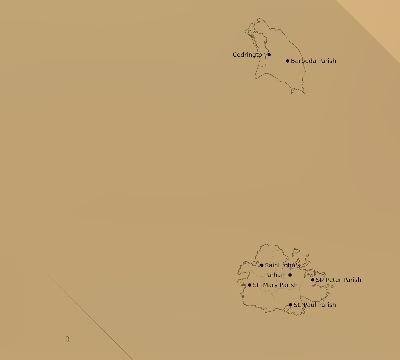 Map of the average cloud coverage across Antigua and Barbuda for the solar eclipse of 10/17/2153