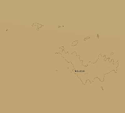 Map of the average cloud coverage across Saint Barthélemy for the solar eclipse of 10/17/2153