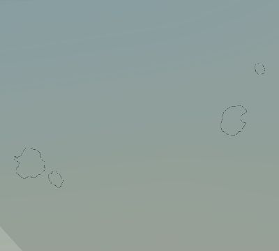 Map of the average cloud coverage across Mauritius for the solar eclipse of 10/07/2154