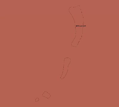 Map of the average cloud coverage across Palau for the solar eclipse of 08/05/2157