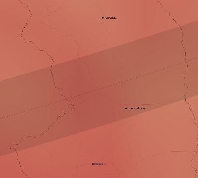 Map of the average cloud coverage across Malawi for the solar eclipse of 01/30/2158