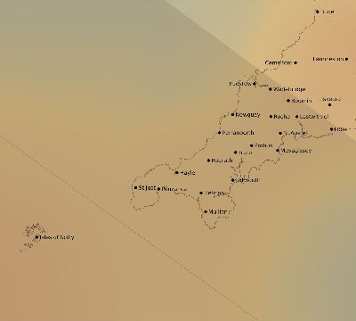 Map of the average cloud coverage across United Kingdom for the solar eclipse of 06/04/2160