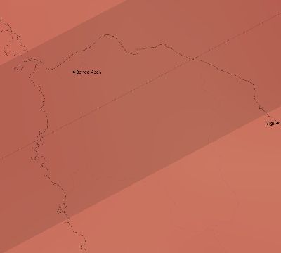 Map of the average cloud coverage across Indonesia for the solar eclipse of 05/25/2161