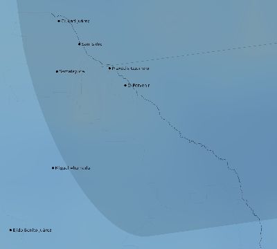 Map of the average cloud coverage across Mexico for the solar eclipse of 09/05/2165