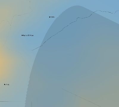 Map of the average cloud coverage across Morocco for the solar eclipse of 01/10/2168