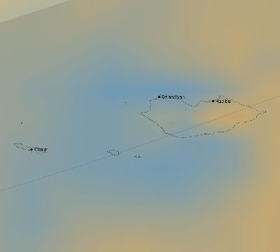 Map of the average cloud coverage across Yemen for the solar eclipse of 01/10/2168