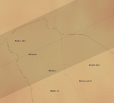 Map of the average cloud coverage across Kenya for the solar eclipse of 07/05/2168