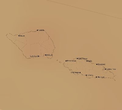 Map of the average cloud coverage across Samoa for the solar eclipse of 05/05/2171