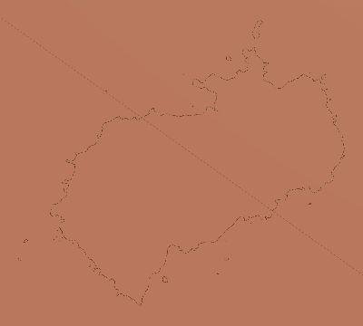 Map of the average cloud coverage across Costa Rica for the solar eclipse of 10/17/2172