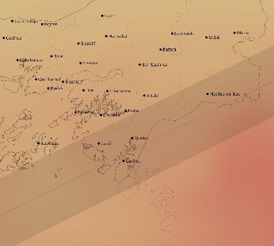 Map of the average cloud coverage across Guinea-Bissau for the solar eclipse of 06/05/2179