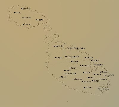 Map of the average cloud coverage across Malta for the solar eclipse of 11/17/2180