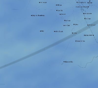 Map of the average cloud coverage across Egypt for the solar eclipse of 04/03/2182