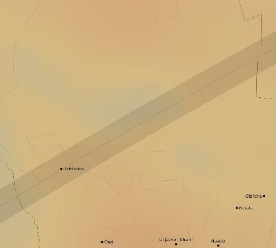 Map of the average cloud coverage across Uzbekistan for the solar eclipse of 04/03/2182