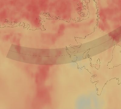 Map of the average cloud coverage across Antarctica for the solar eclipse of 03/12/2184