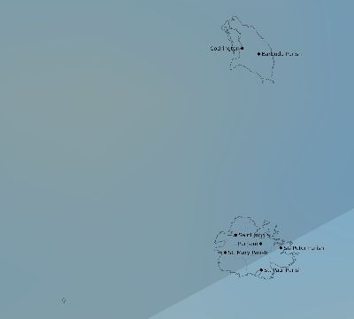 Map of the average cloud coverage across Antigua and Barbuda for the solar eclipse of 01/20/2186