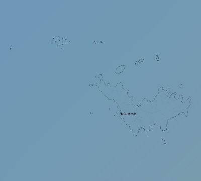 Map of the average cloud coverage across Saint Barthélemy for the solar eclipse of 01/20/2186