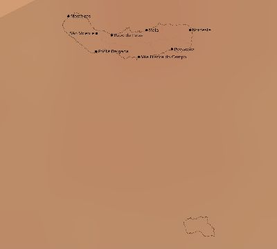 Map of the average cloud coverage across Portugal for the solar eclipse of 01/20/2186