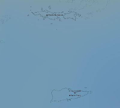 Map of the average cloud coverage across United States Virgin Islands for the solar eclipse of 01/20/2186