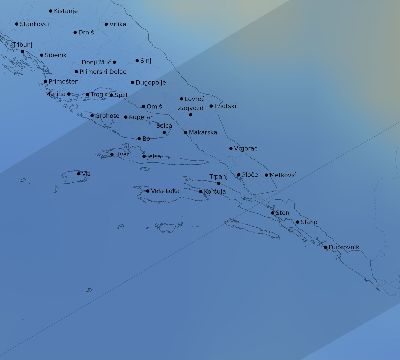 Map of the average cloud coverage across Croatia for the solar eclipse of 07/06/2187