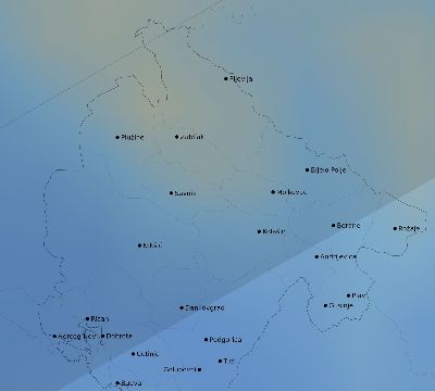 Map of the average cloud coverage across Montenegro for the solar eclipse of 07/06/2187
