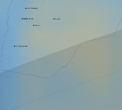 Map of the average cloud coverage across Jordan for the solar eclipse of 05/04/2190