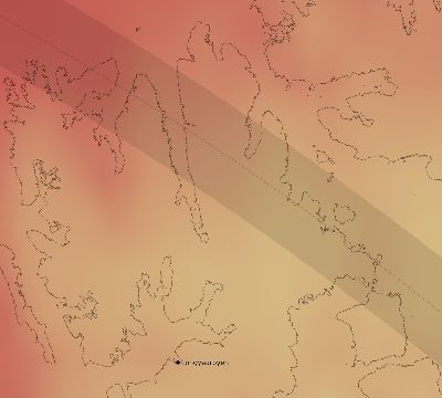 Map of the average cloud coverage across Svalbard and Jan Mayen for the solar eclipse of 04/23/2191