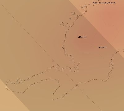 Map of the average cloud coverage across Cuba for the solar eclipse of 08/26/2193