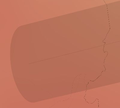 Map of the average cloud coverage across Central African Republic for the solar eclipse of 08/16/2194