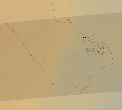 Map of the average cloud coverage across Eritrea for the solar eclipse of 08/16/2194