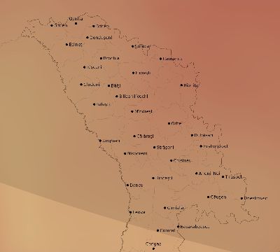 Map of the average cloud coverage across Moldova for the solar eclipse of 02/10/2195